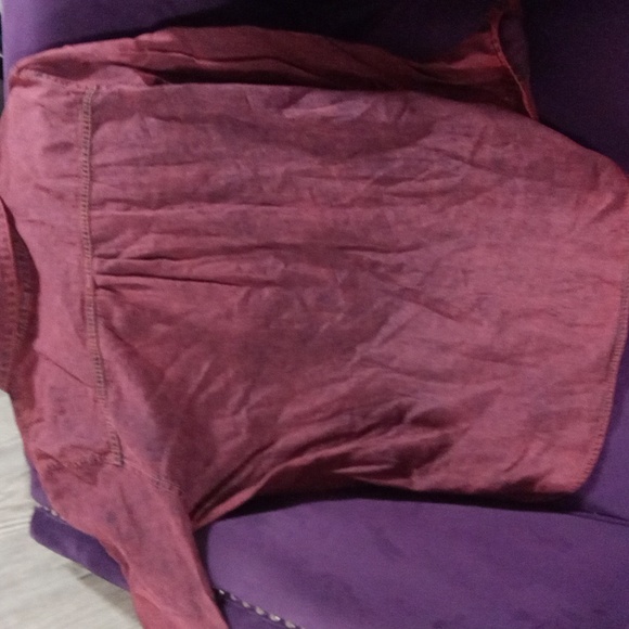 Mudd cranberry dye denim shirt. Nwt! - Picture 3 of 3